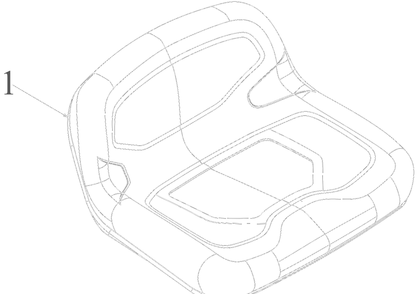 Seat Diagram and Parts List for 13AC77SY000 2022 Yard Machines Lawn Tractor